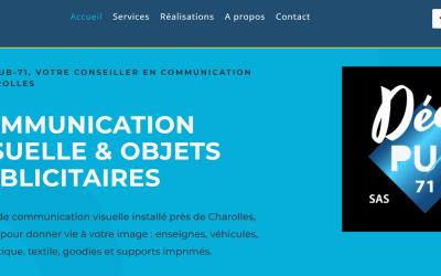 Dernière réalisation : decopub71.fr